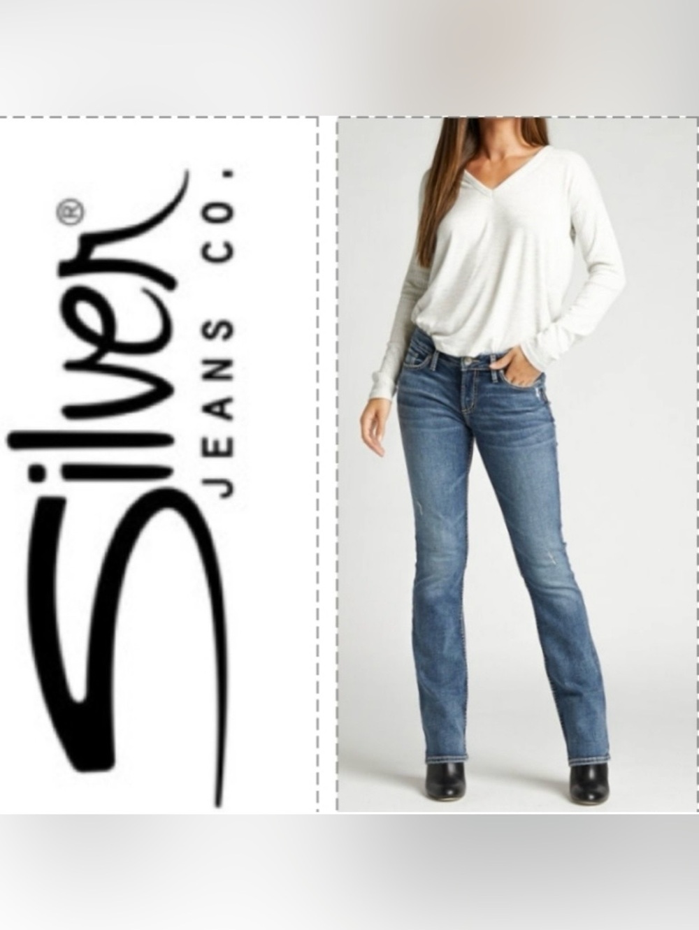 Silver Jeans Co. Toni Low Rise Bootcut Denim Jeans Blue Medium Wash Size 28